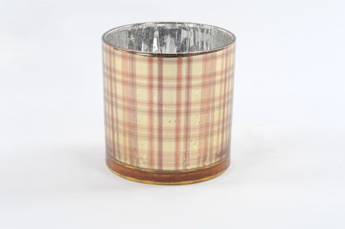 Bild von Windlicht Votiv, Ecossais Ø15x H15cm, gold