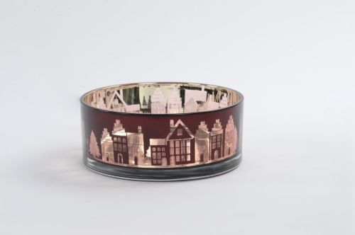 Bild von Glasschale, Village - Ø20x H8cm, red