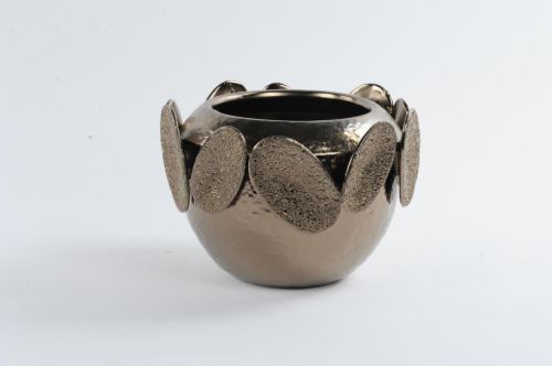 Bild von BlumenTopf, Altai Keramik Ø29.2x H21cm, gold