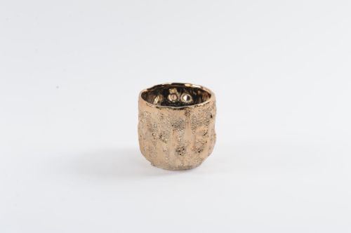 Bild von BlumenTopf, Arabo Ø12.5x H11.2cm, nickel gold