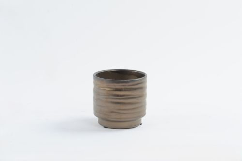 Bild von Blumentopf, Industie Ø11.5x H10.5cm, antique gold