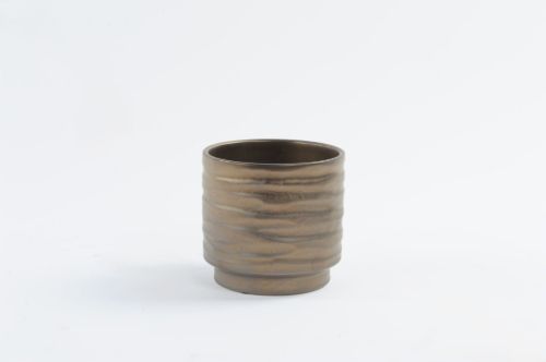 Bild von Blumentopf, Industie Ø13.5x H12.5cm, antique gold