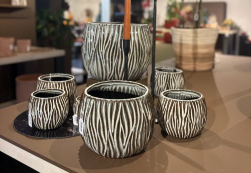 Bild von BlumenTopf, Adventure Keramik Ø10x H8cm, taupe