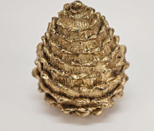 Bild von Kieferzapfen, Gold Art - Polyresin 10x 10x 12.5cm, gold