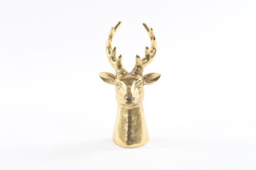 Bild von Hirsch, Gold Art - Polyresin 9x 8.8x 18cm, gold