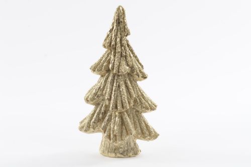 Bild von Tanne, Gold Art - Polyresin 11.5x 9x 21.5cm, gold