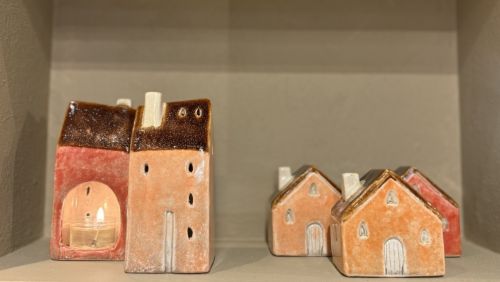 Bild von Haus, Country - Keramik 6.9x 5.3x H14.3cm, bunt