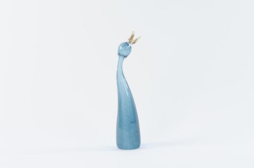 Bild von Blue Duck, Glas mundgeblasen 11.5x 8x 27.5cm, blau