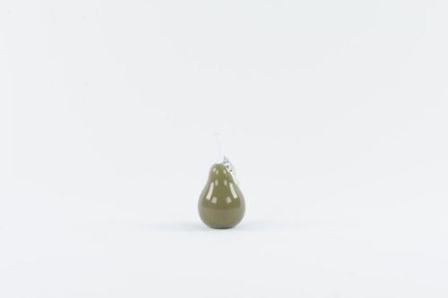 Bild von Deko Birne, mundgeblasen Ø8x H15cm, grün