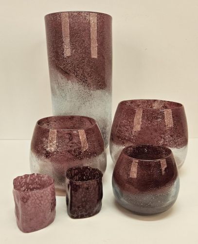 Bild von Glasvase, Raspberry Ø14.4x H12.4cm, pink