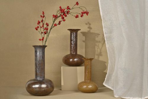Bild von Glasvase, Magic - 17.4x H28.5cm, lusterbrown