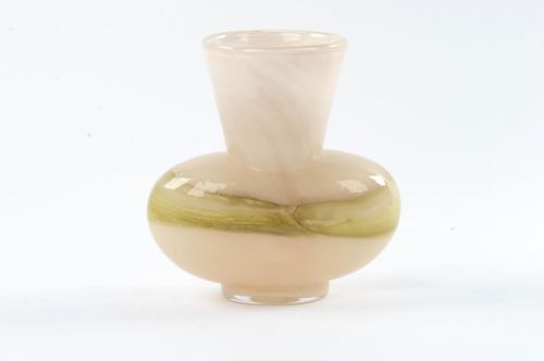 Bild von Glasvase, Damond Ø29x 15.5x H28.6cm, beige