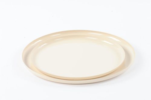 Bild von Untersetzer, Talam Metall - Ø27+ Ø33x 1.5cm, beige