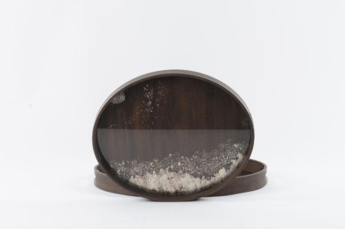 Bild von Servierplatte, oval Set/2 - Ø43/37x H4cm, motiv
