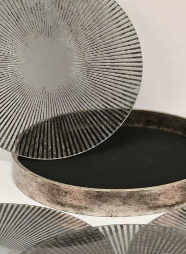 Bild von Servierplatte, Glas - Set/4 - Ø34x H4.5cm, motiv