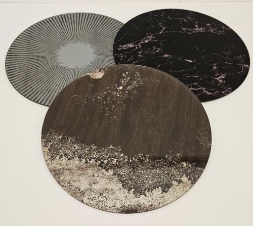 Bild von Servierplatte, Glas - Set/4 - Ø34x H4.5cm, motiv