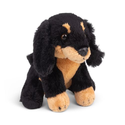Bild von Plüschtier, Mini Dacschund 15cm, braun-schwarz