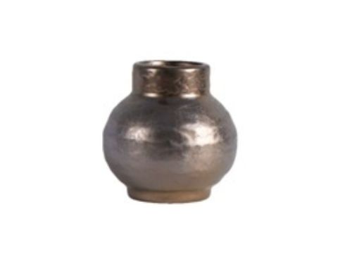 Bild von Vase, Industrial Keramik - Ø10.5x H10.5cm, antique gold