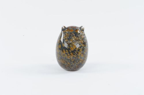 Bild von Eule, Artistic - mundgeblasen Ø11x H15cm, braun multicolor