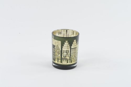 Bild von Windlicht Votiv, Village Ø10x H12.5cm, green